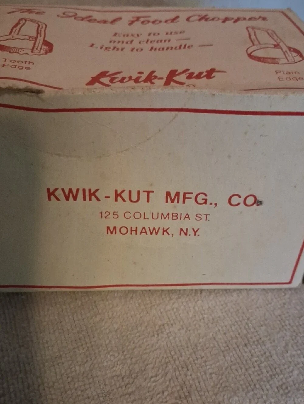 Kwik-Kut Ideal Food Chopper - Stainless Steel New Old Stock